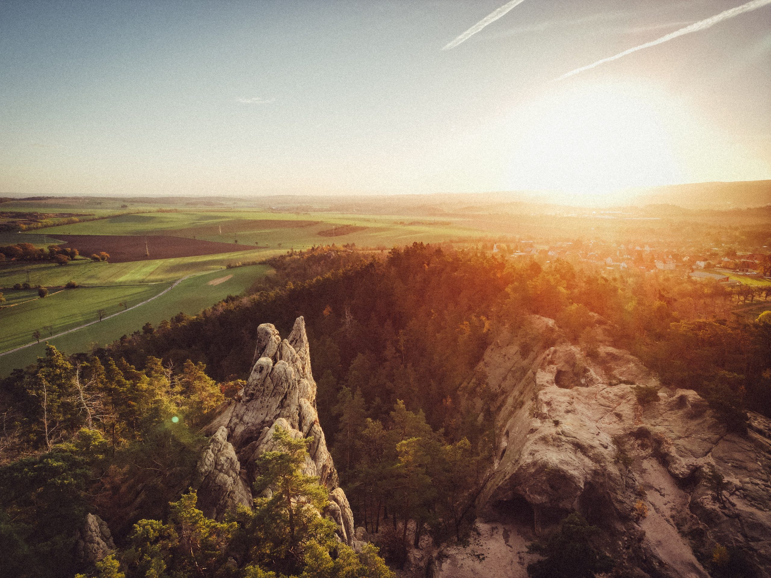 Hamburger Wappen im Sonnenaufgang